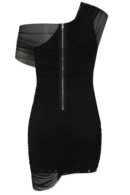Necessary Evil Mini Dress Venus Wrapped Mesh UK 8-16 - QHA UK