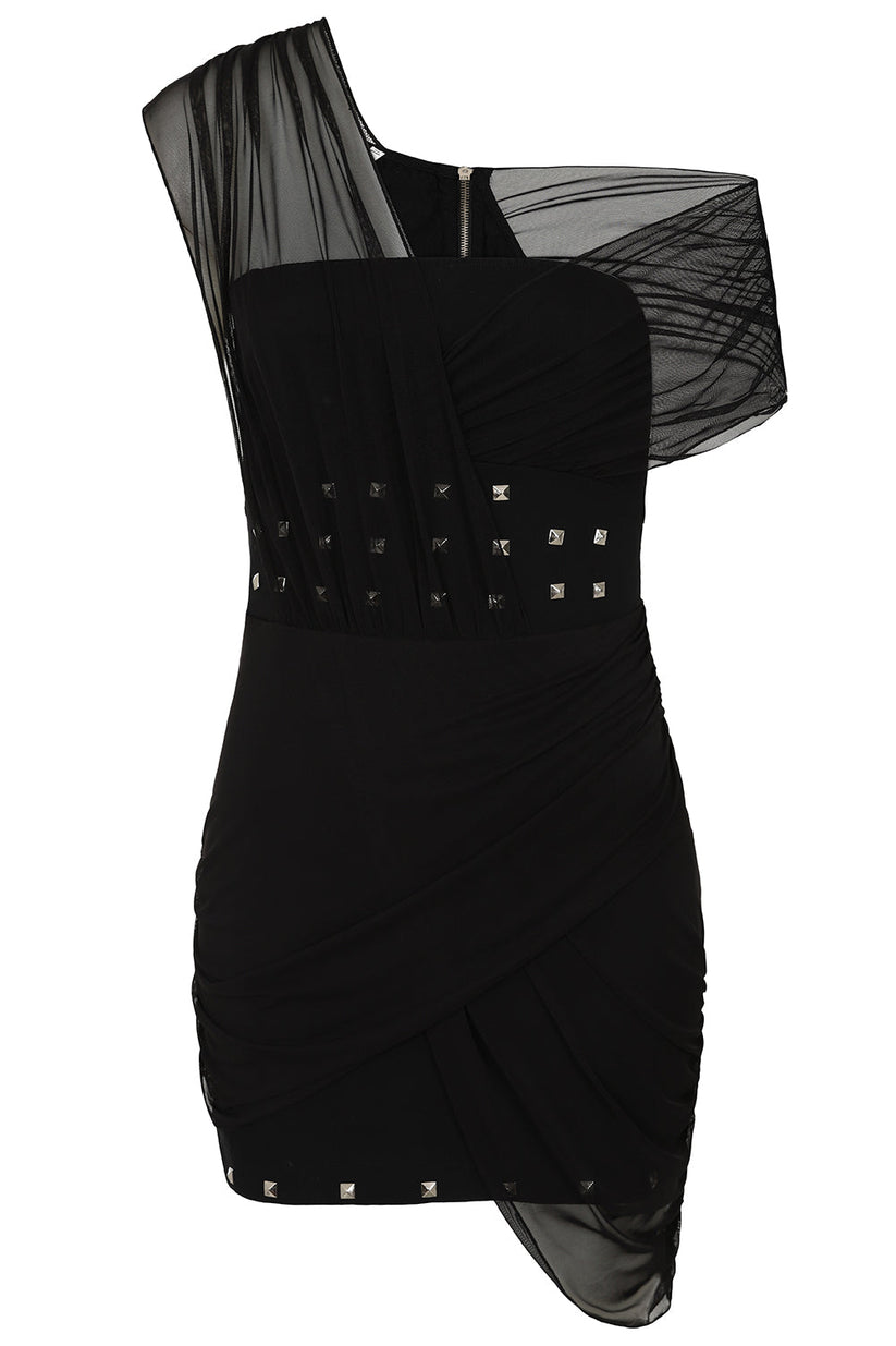 Necessary Evil Mini Dress Venus Wrapped Mesh UK 8-16 - QHA UK