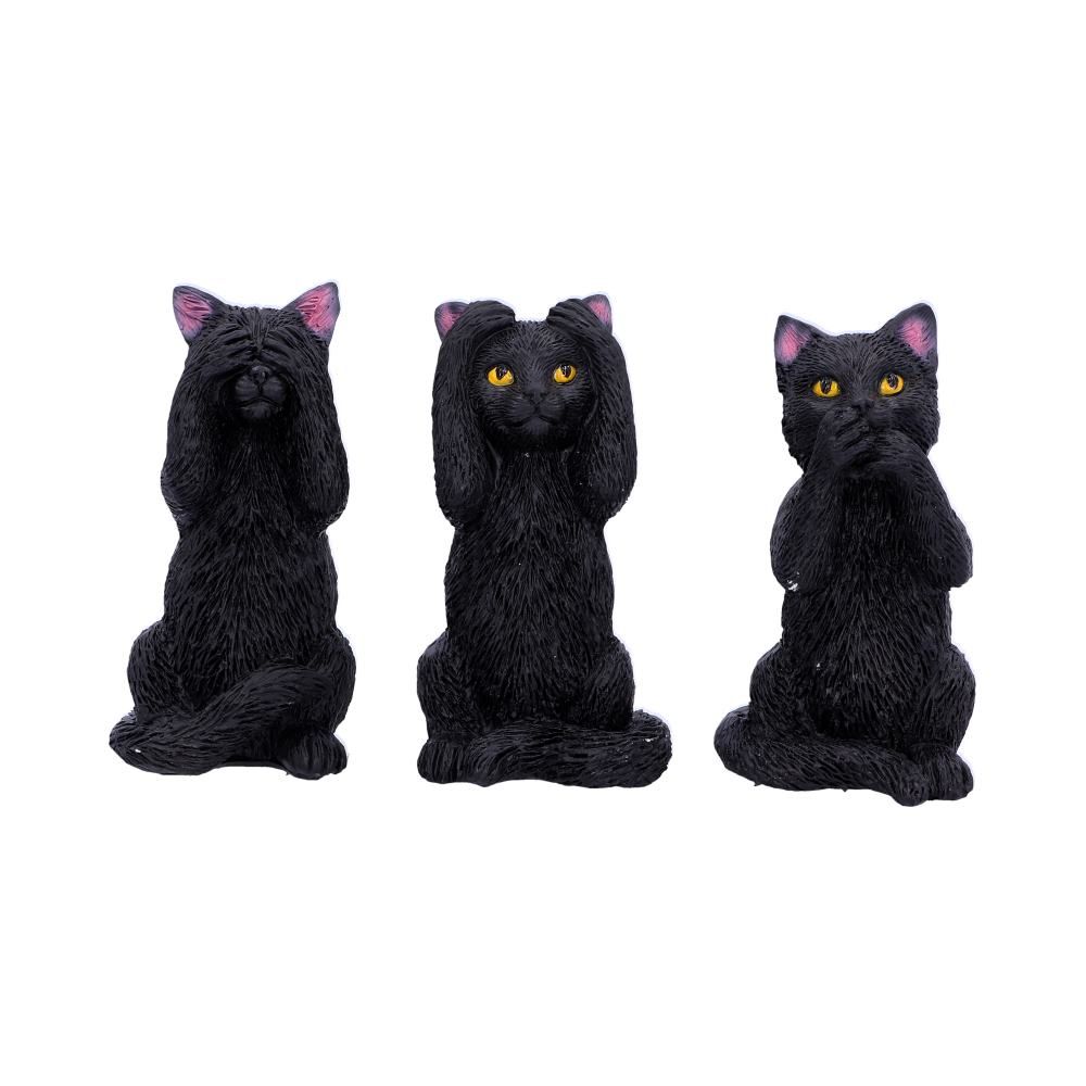 Nemesis Now Cat Figurines Three Wise Felines 8.5cm - QHA UK