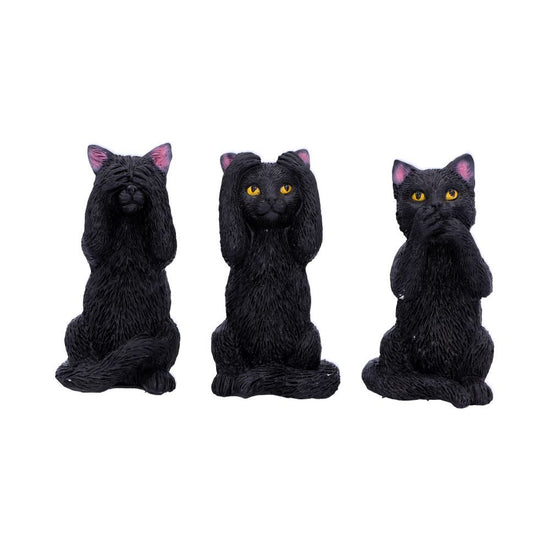 Nemesis Now Cat Figurines Three Wise Felines 8.5cm - QHA UK