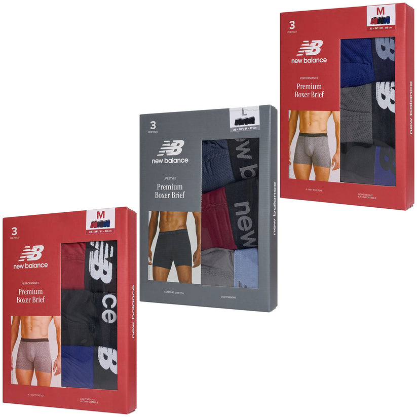 New Balance Men's Premium Boxer Briefs 3, 6, 9 & 12 Pack | QHA UK - QHA UK