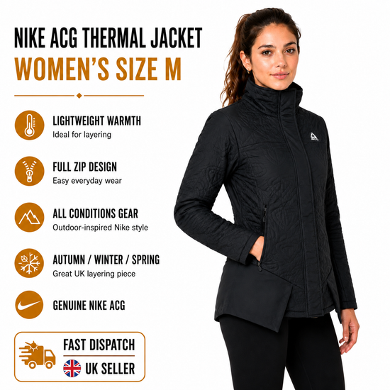 Nike ACG Womens Thermal 2 Layer Jacket Black Size M New 883212451866 / - QHA UK