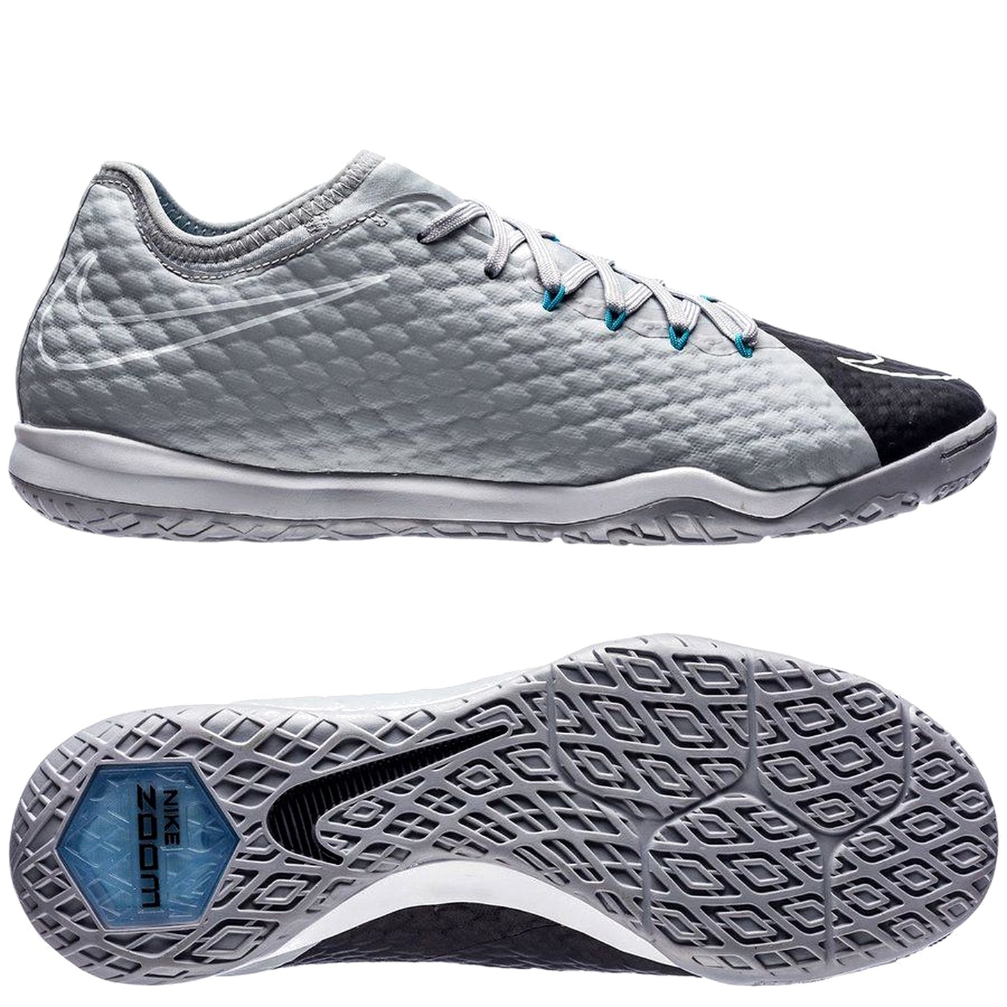 Nike Mens HypervenomX Finale II IC Indoor Football Boots Grey Blue 852 - QHA UK