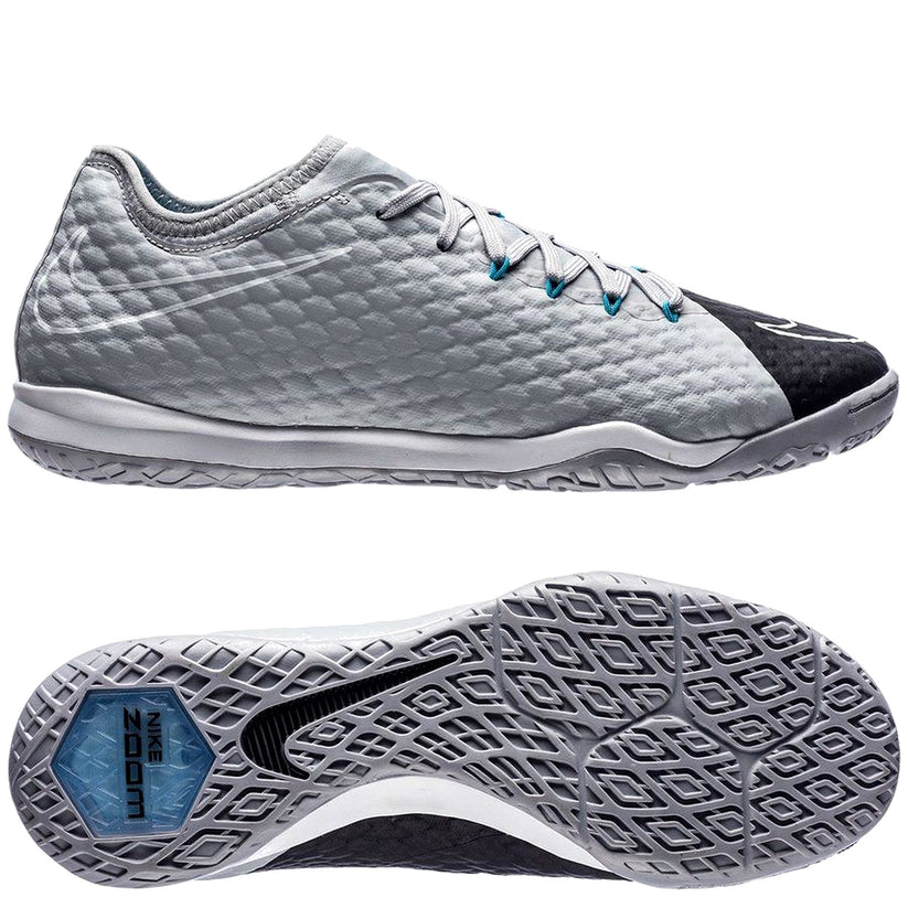 Nike Mens HypervenomX Finale II IC Indoor Football Boots Grey Blue 852 - QHA UK
