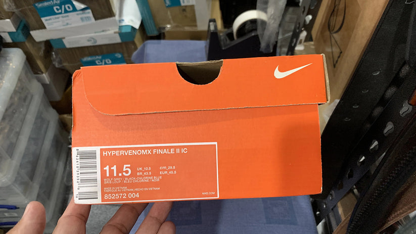 Nike Mens HypervenomX Finale II IC Indoor Football Boots Grey Blue 852 - QHA UK