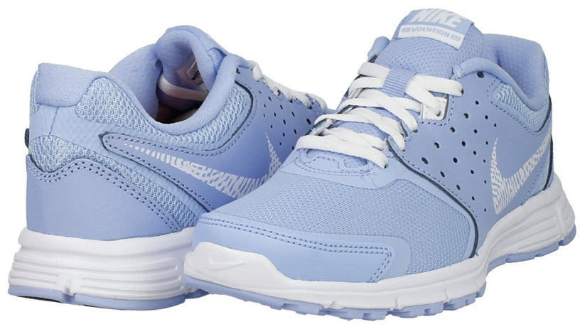 Nike Revolution EU Womens Running Trainers Blue White Crimson 706582-4 - QHA UK