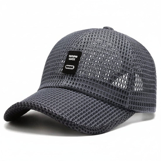Mens Polyester Mesh Baseball Cap Adjustable Sun Protection - QHA UK