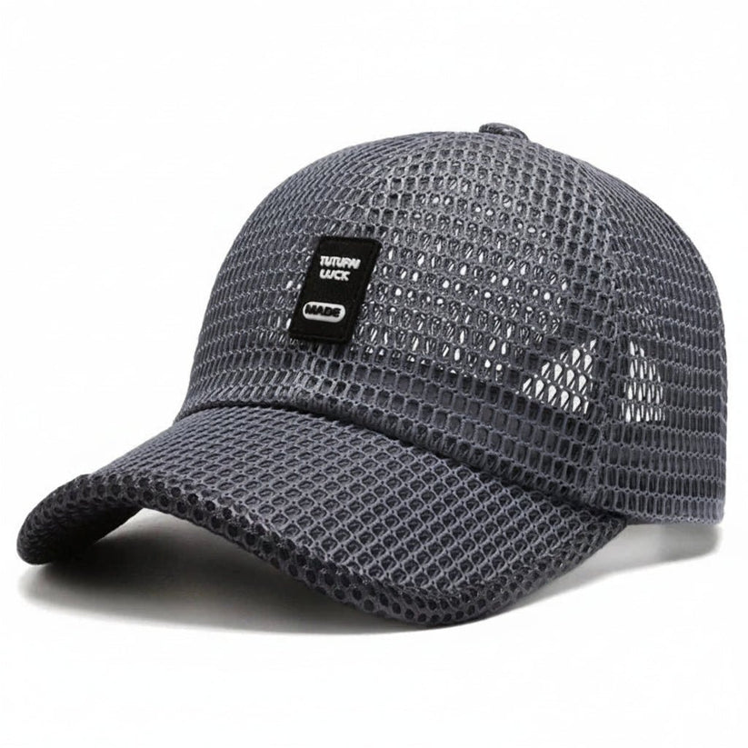 Mens Polyester Mesh Baseball Cap Adjustable Sun Protection - QHA UK