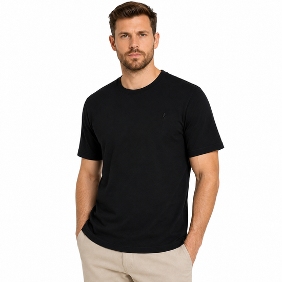 Ochnik Mens Stretch Cotton T-Shirt Crew Neck Logo Tee Regular Fit S-4X - QHA UK