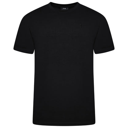 Ochnik Mens Stretch Cotton T-Shirt Crew Neck Logo Tee Regular Fit S-4X - Collar Detail - QHA UK
