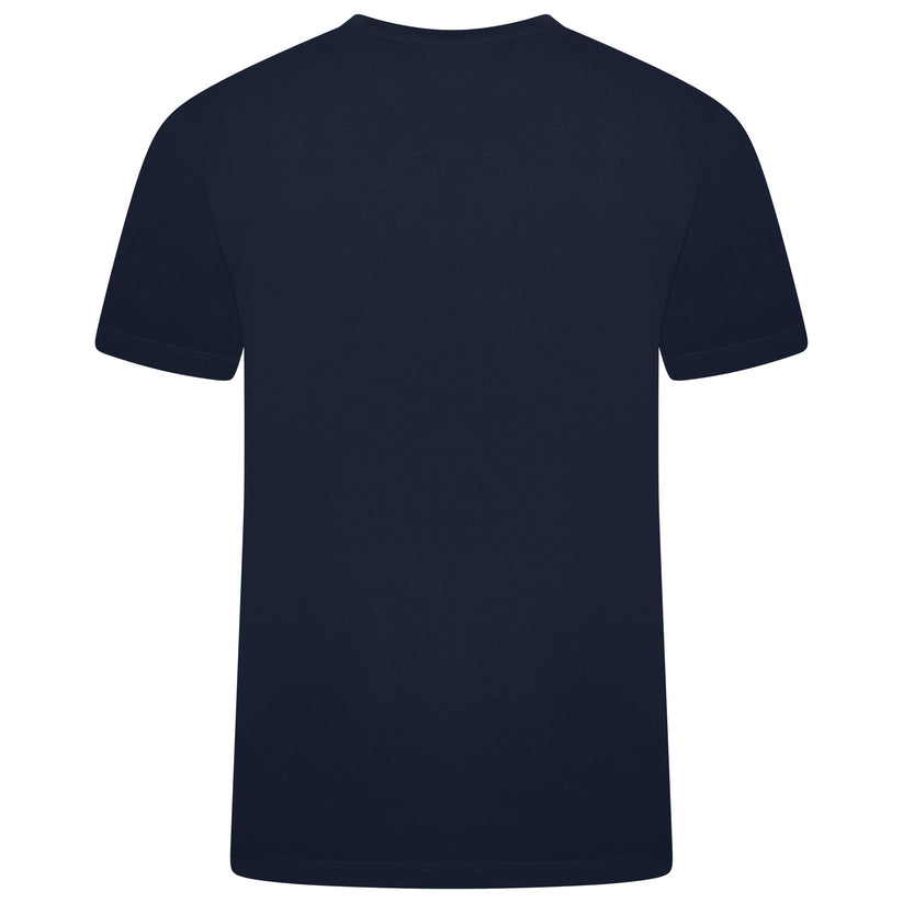 Ochnik Mens Stretch Cotton T-Shirt Crew Neck Logo Tee Regular Fit S-4X - Collar Detail - QHA UK