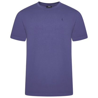 Ochnik Mens Stretch Cotton T-Shirt Crew Neck Logo Tee Regular Fit S-4X - Collar Detail - QHA UK