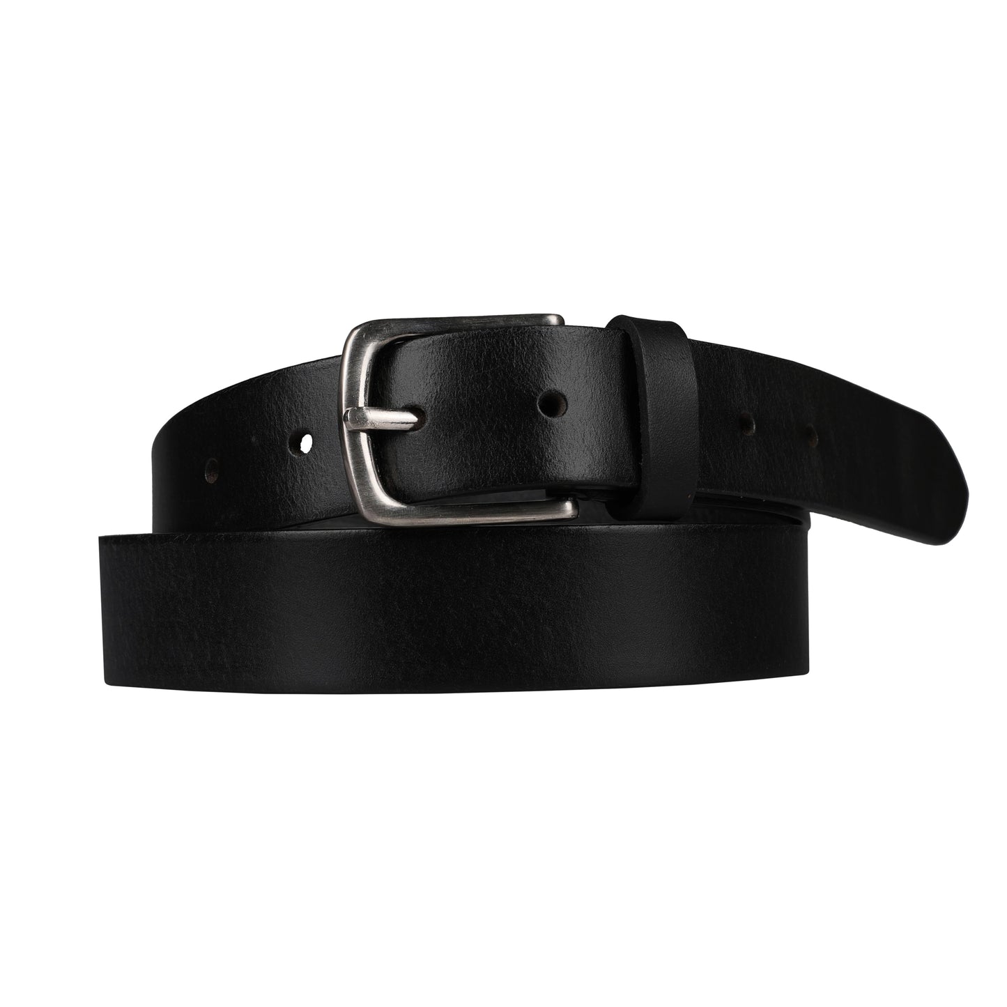 Outback Unisex Full Grain Leather Belt Round Buckle Stainless Steel Ca - Texture Detail - QHA UK