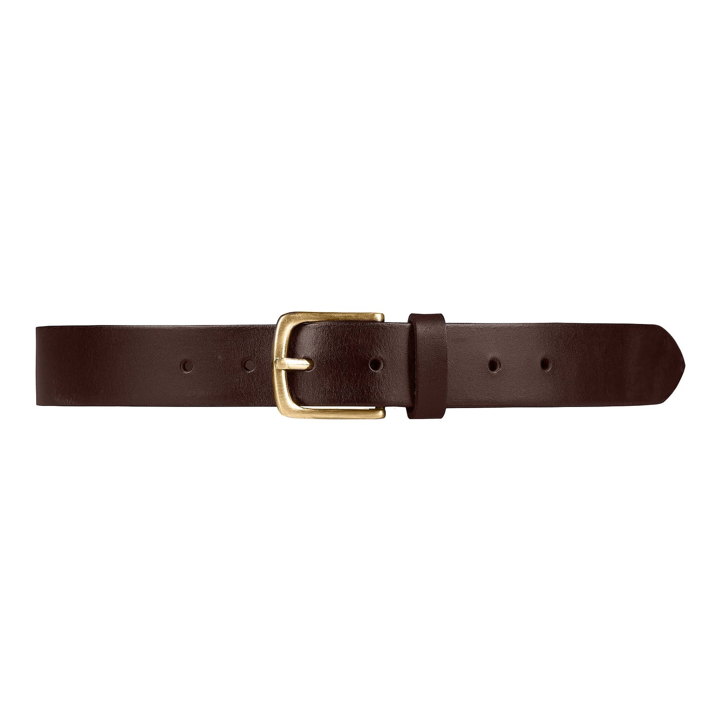 Outback Unisex Full Grain Leather Belt Round Buckle Stainless Steel Ca - Texture Detail - QHA UK