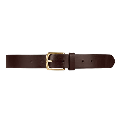 Outback Unisex Full Grain Leather Belt Round Buckle Stainless Steel Ca - Texture Detail - QHA UK