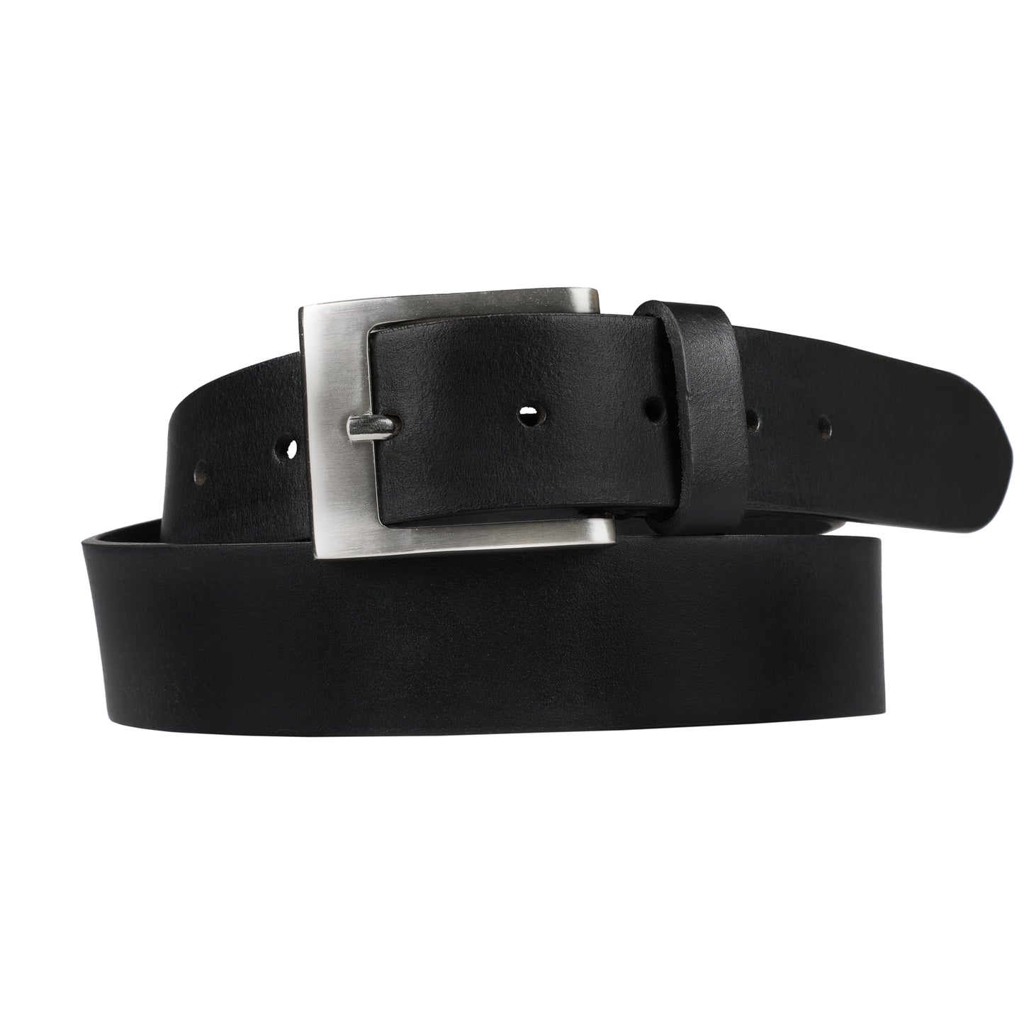Outback Unisex Full Grain Leather Belt Square Buckle Stainless Steel C - Texture Detail - QHA UK