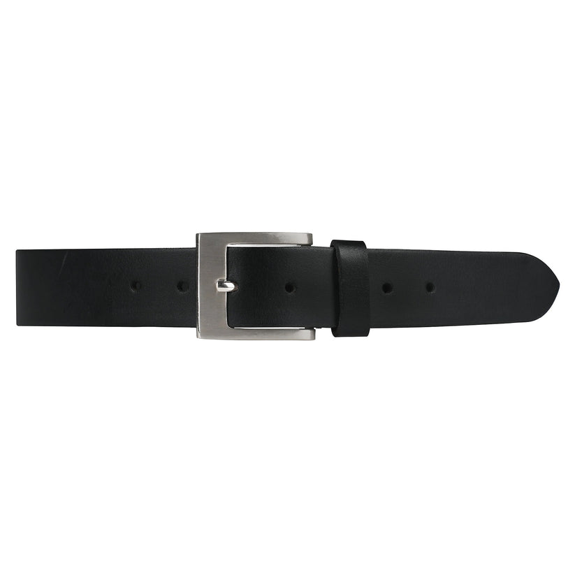 Outback Unisex Full Grain Leather Belt Square Buckle Stainless Steel C - Texture Detail - QHA UK