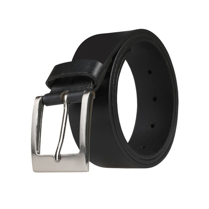 Outback Unisex Full Grain Leather Belt Square Buckle Stainless Steel C - Texture Detail - QHA UK