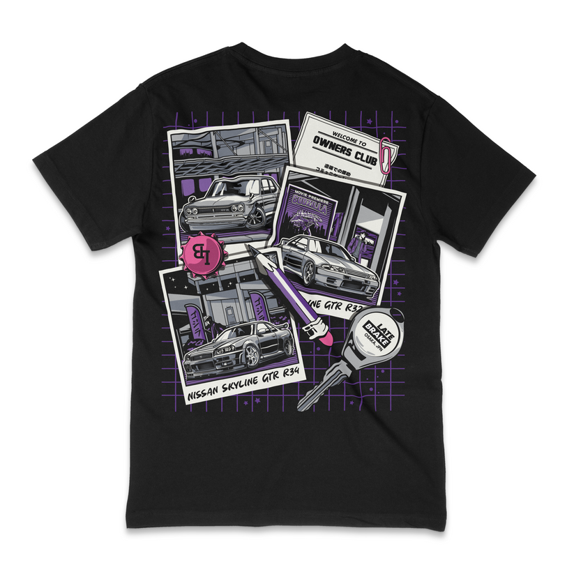 Late Brake Owners Club T-Shirt Cotton Car Enthusiast Tee 180gsm | - QHA UK