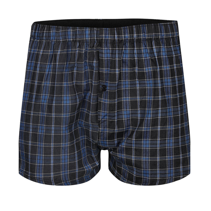 Payden Mens 3 Pack Check Boxer Shorts Cotton Rich Underwear S-2XL - QHA UK