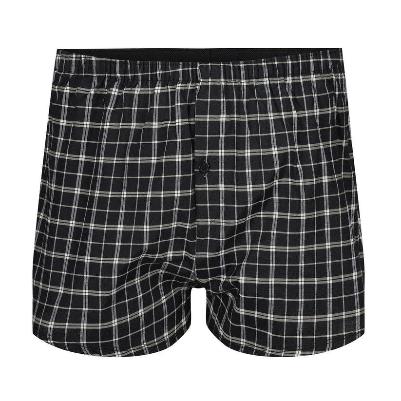 Payden Mens 3 Pack Check Boxer Shorts Cotton Rich Underwear S-2XL - QHA UK