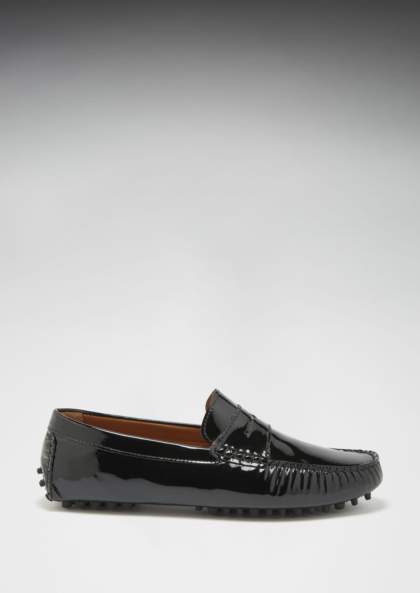 Hugs & Co Mens Penny Driving Loafers Black Patent Leather UK 7-14 - QHA UK