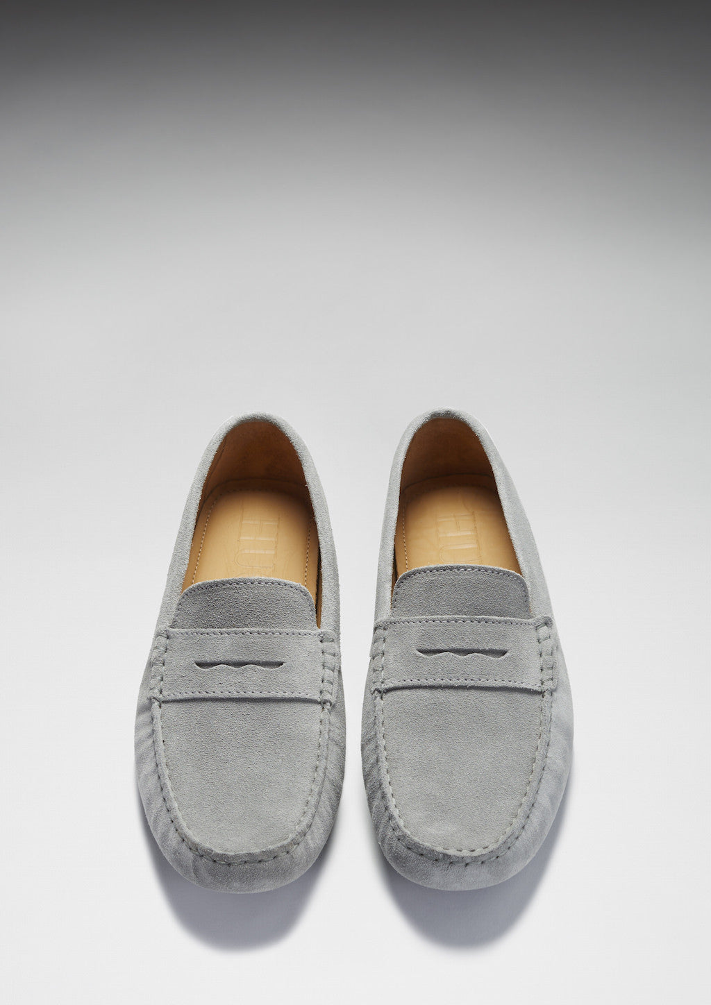 Hugs & Co Mens Penny Driving Loafers Dove Grey Suede UK 7-14 - QHA UK
