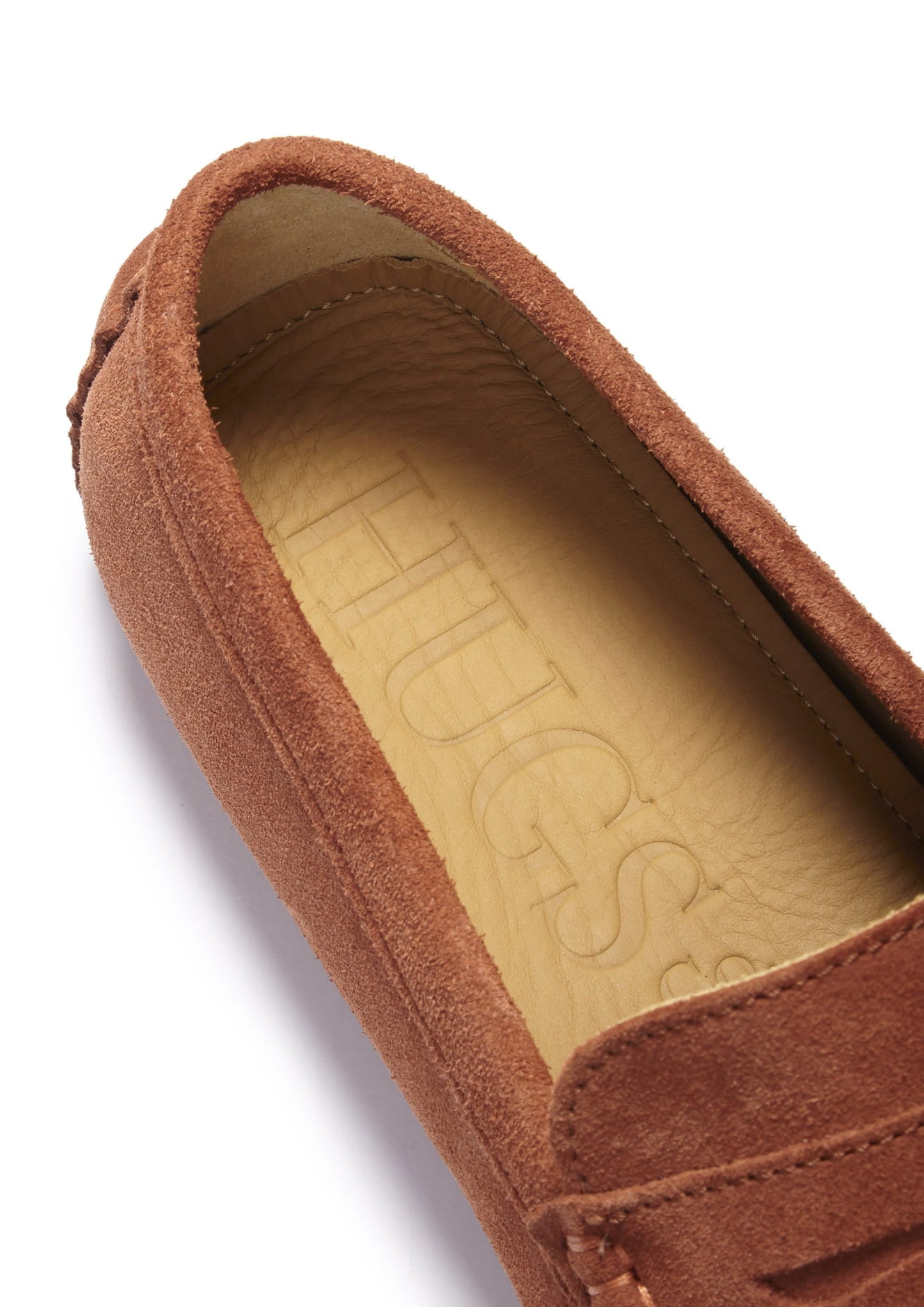 Hugs & Co Mens Penny Driving Loafers Rust Suede UK 7-14 - QHA UK