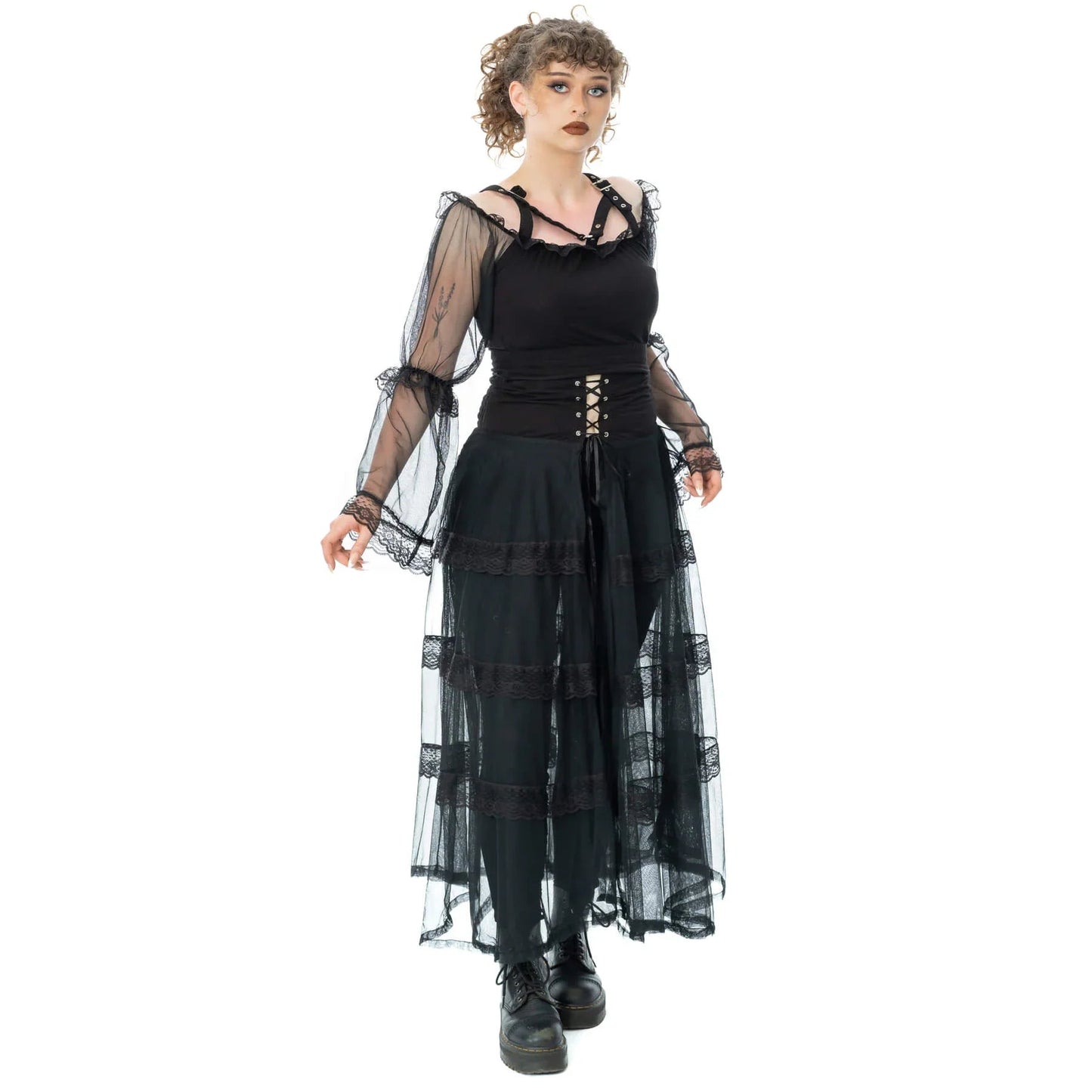 Poizen Industries Women's Skirt Eliora Black UK 10-18 - QHA UK