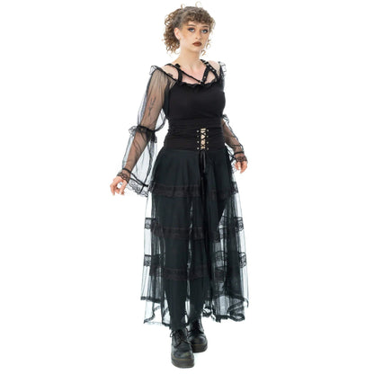 Poizen Industries Women's Skirt Eliora Black UK 10-18 - QHA UK