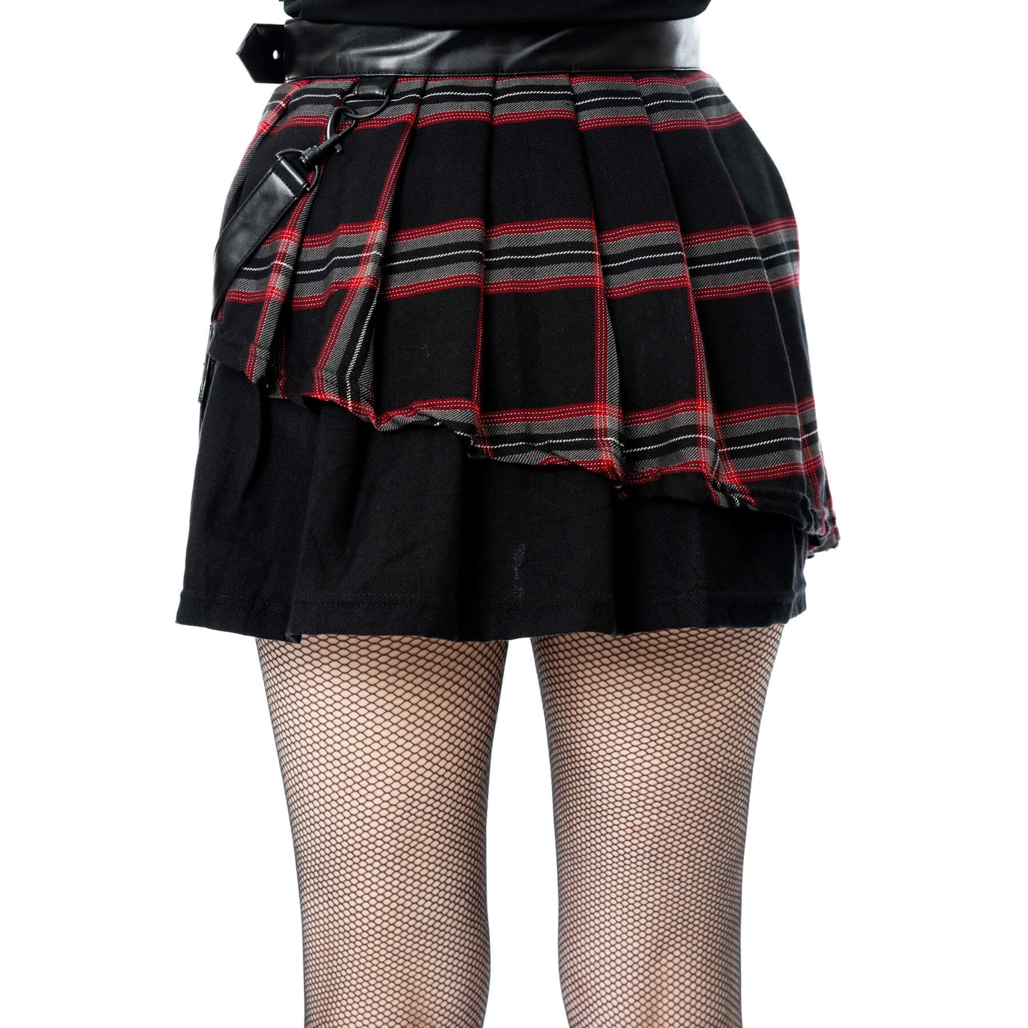 Poizen Industries Skirt Phantom Highlander Black Tartan UK 10-18 - QHA UK