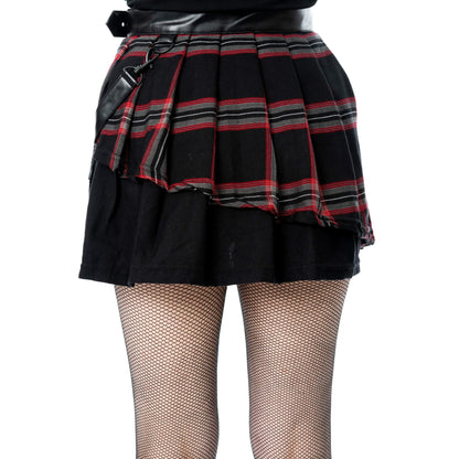 Poizen Industries Skirt Phantom Highlander Black Tartan UK 10-18 - QHA UK