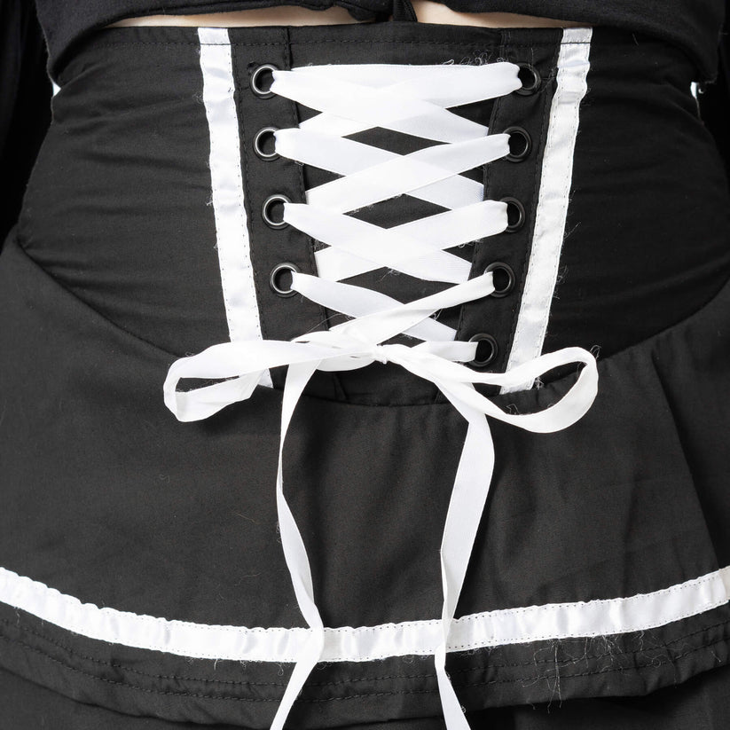 Poizen Industries Skirt Phantom Waltz Black and White UK 10-18 - QHA UK