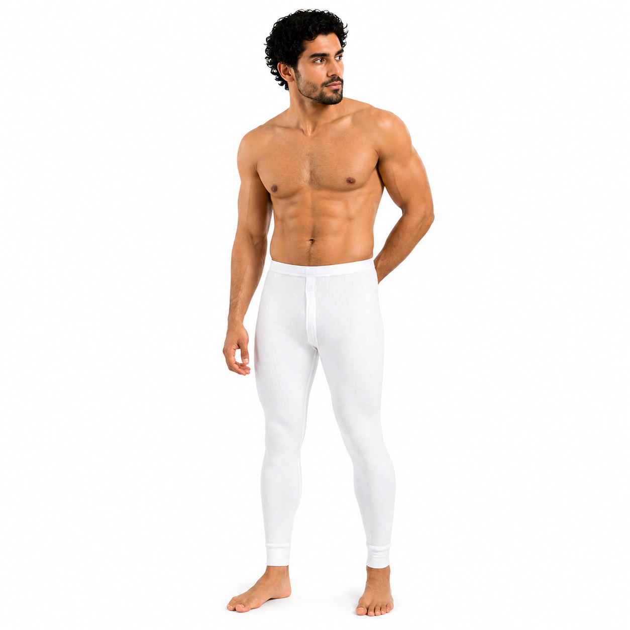 Mens Thermal Long Johns Warm Brushed Base Layer Winter Leggings 0.45 T - QHA UK