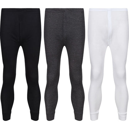 Mens Thermal Long Johns Warm Brushed Base Layer Winter Leggings 0.45 T - QHA UK