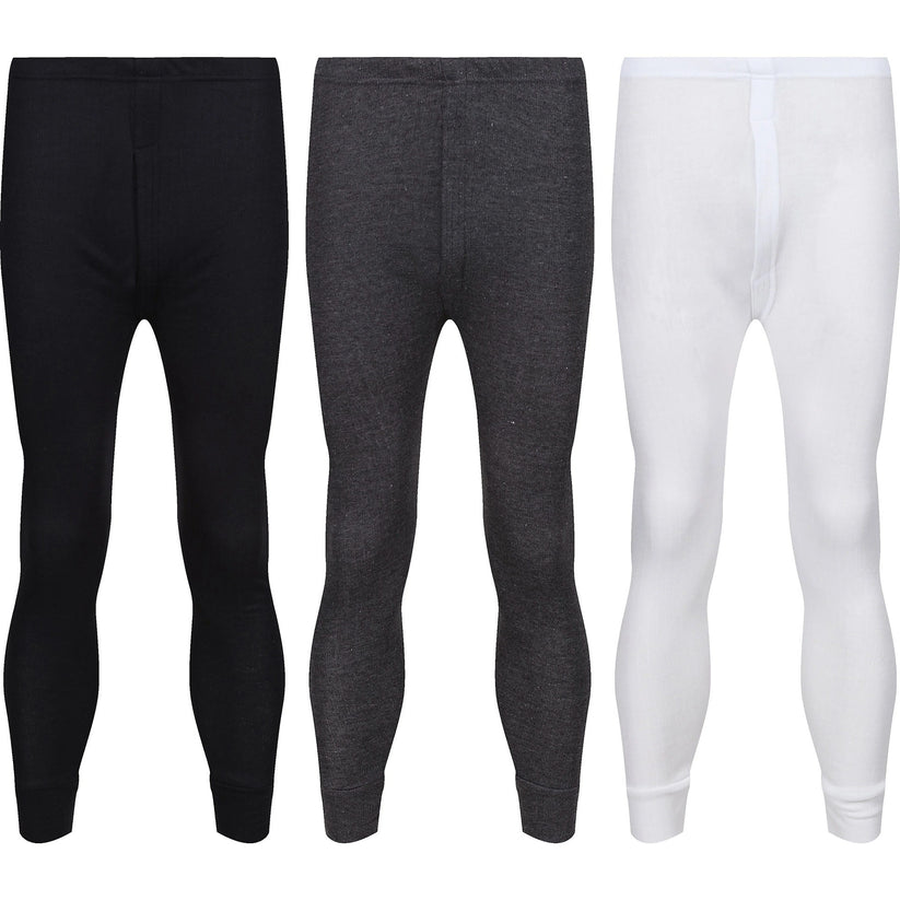 Mens Thermal Long Johns Warm Brushed Base Layer Winter Leggings 0.45 T - QHA UK