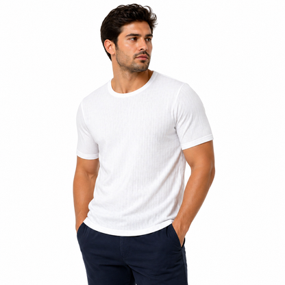 Mens Thermal Short Sleeve T Shirt Warm Base Layer Heat Retention Top | - Sleeve Detail - QHA UK