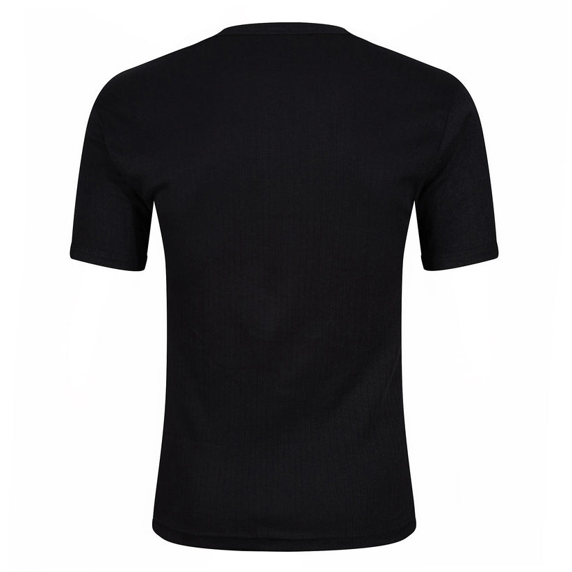 Mens Thermal Short Sleeve T Shirt Warm Base Layer Heat Retention Top | - Sleeve Detail - QHA UK