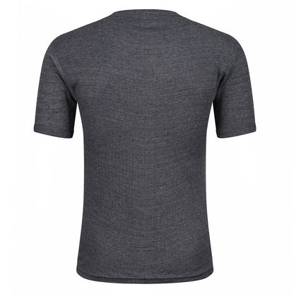 Mens Thermal Short Sleeve T Shirt Warm Base Layer Heat Retention Top | - Sleeve Detail - QHA UK