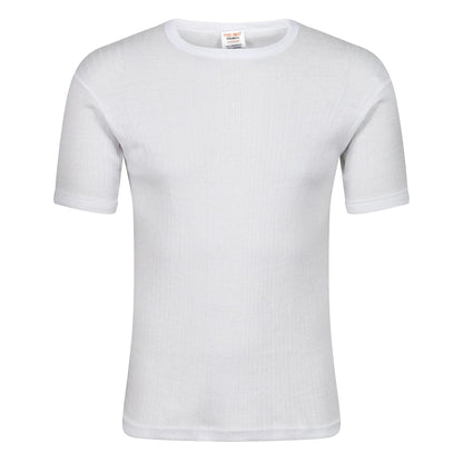 Mens Thermal Short Sleeve T Shirt Warm Base Layer Heat Retention Top | - Sleeve Detail - QHA UK