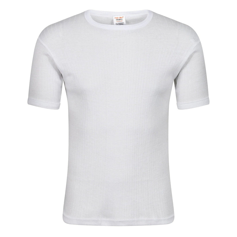 Mens Thermal Short Sleeve T Shirt Warm Base Layer Heat Retention Top | - Sleeve Detail - QHA UK