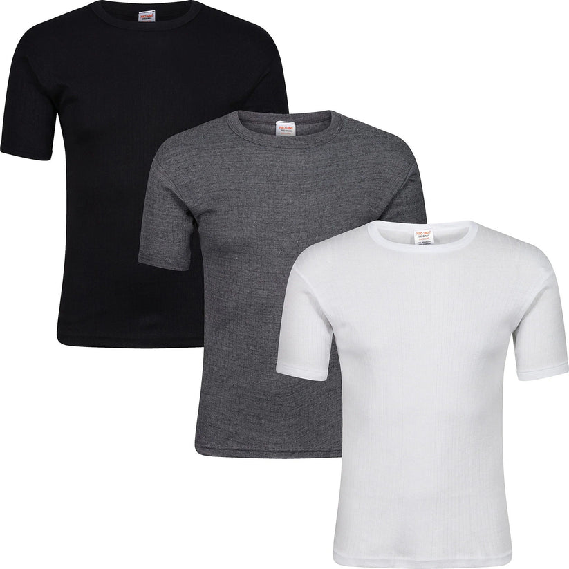 Mens Thermal Short Sleeve T Shirt Warm Base Layer Heat Retention Top | - Sleeve Detail - QHA UK