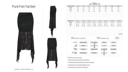 Punk Rave Skirt Arti Fishtail UK 8-22 - QHA UK