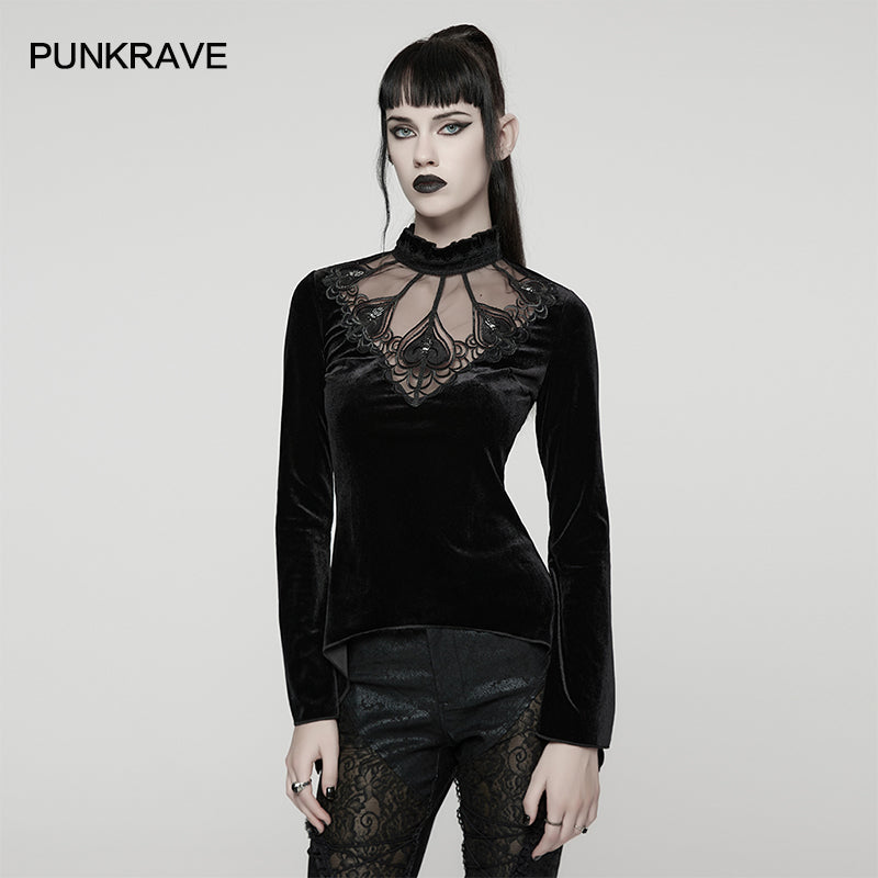 Punk Rave Women's T-Shirt Belladonna Demon's Hand Velvet UK 8-16 - QHA UK