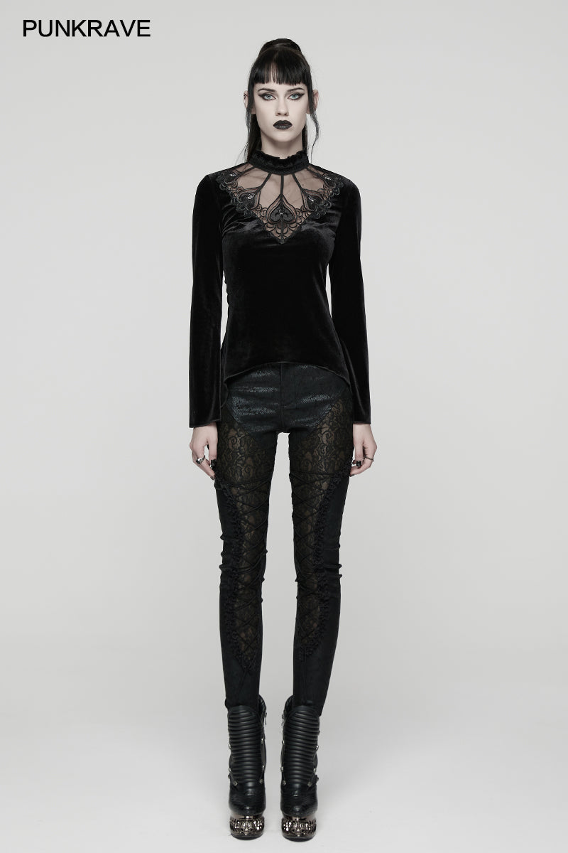 Punk Rave Women's T-Shirt Belladonna Demon's Hand Velvet UK 8-16 - QHA UK