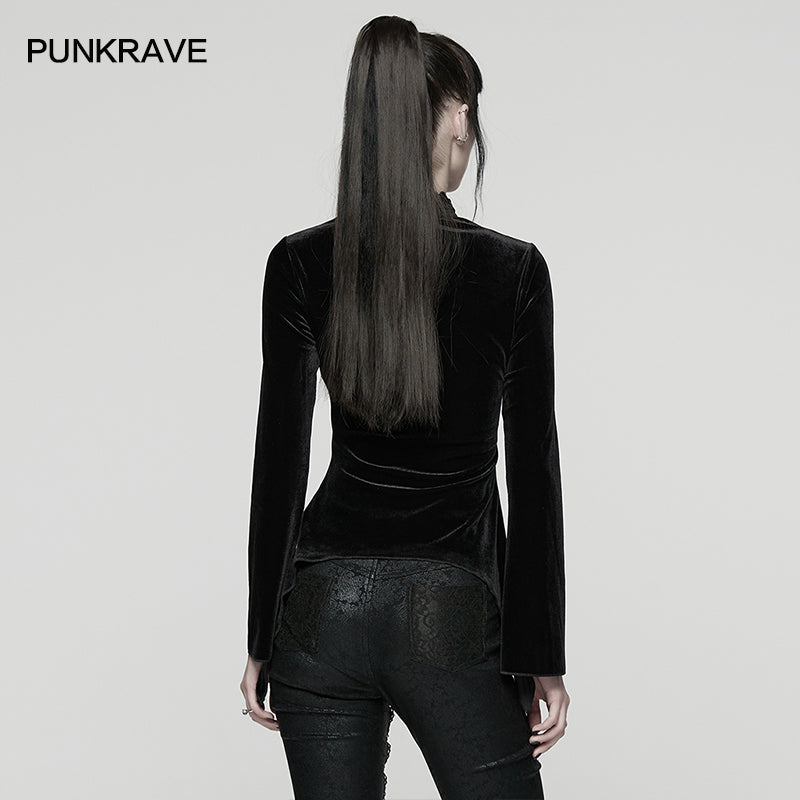 Punk Rave Women's T-Shirt Belladonna Demon's Hand Velvet Red UK 8-16 - QHA UK