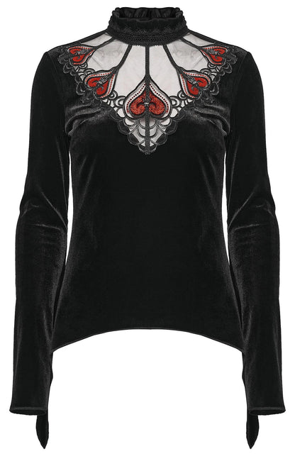 Punk Rave Women's T-Shirt Belladonna Demon's Hand Velvet Red UK 8-16 - QHA UK