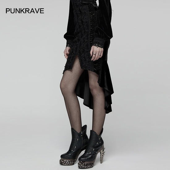 Punk Rave Gothic Skirt Belladonna Rose Fishtail UK 10-22 - QHA UK