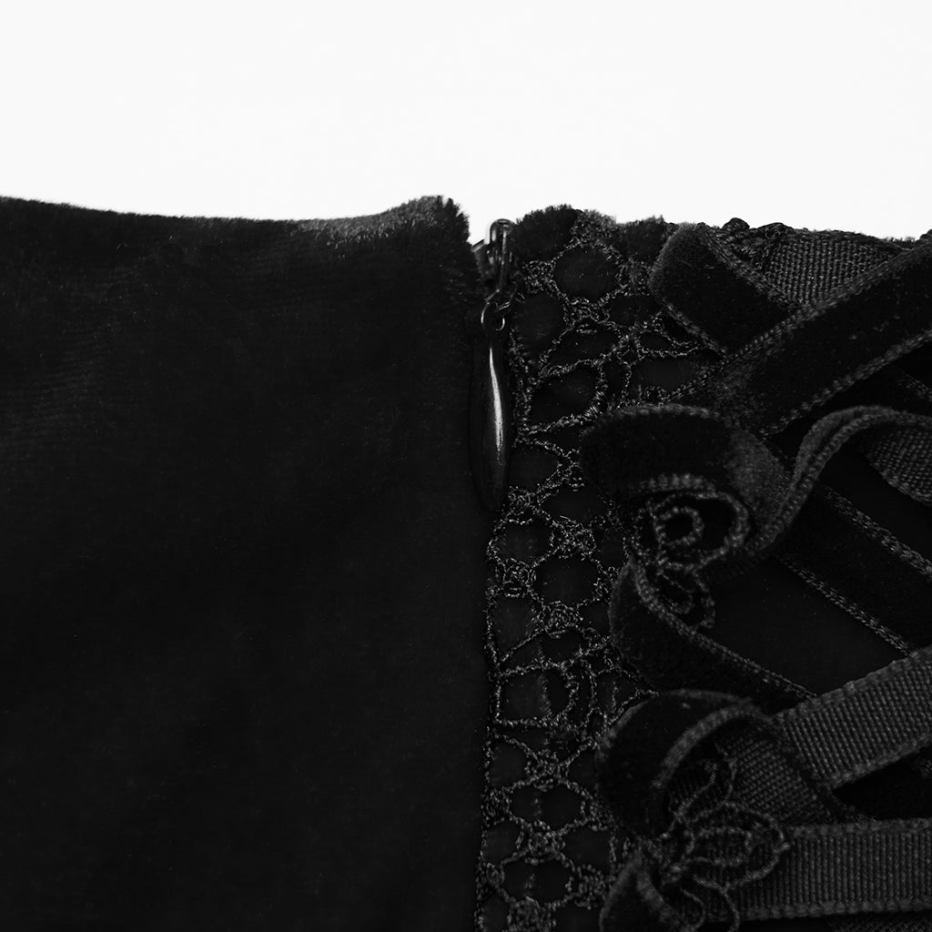 Punk Rave Gothic Skirt Belladonna Rose Fishtail UK 10-22 - QHA UK