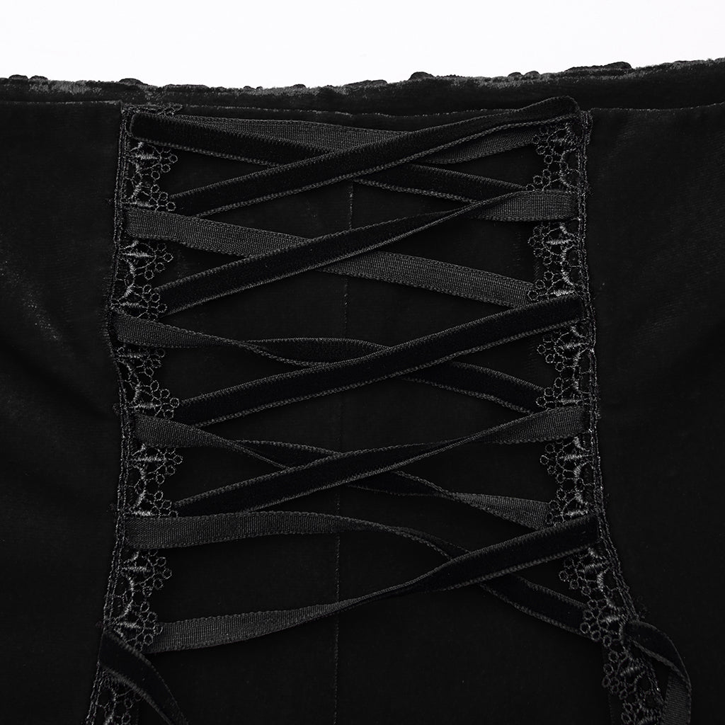 Punk Rave Gothic Skirt Belladonna Rose Fishtail UK 10-22 - QHA UK